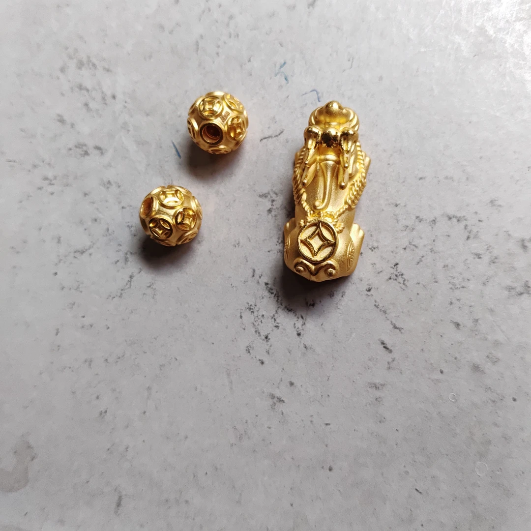 金元宝足金999貔貅珠子首饰