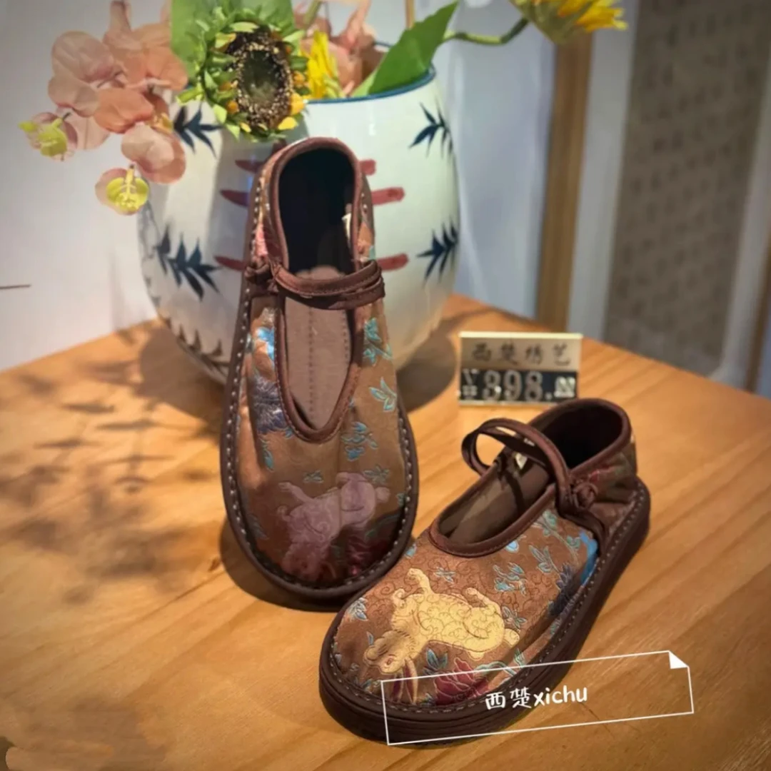 西楚【桂兔】中国风国潮透气舒适养脚纯手工千层底布鞋民族风