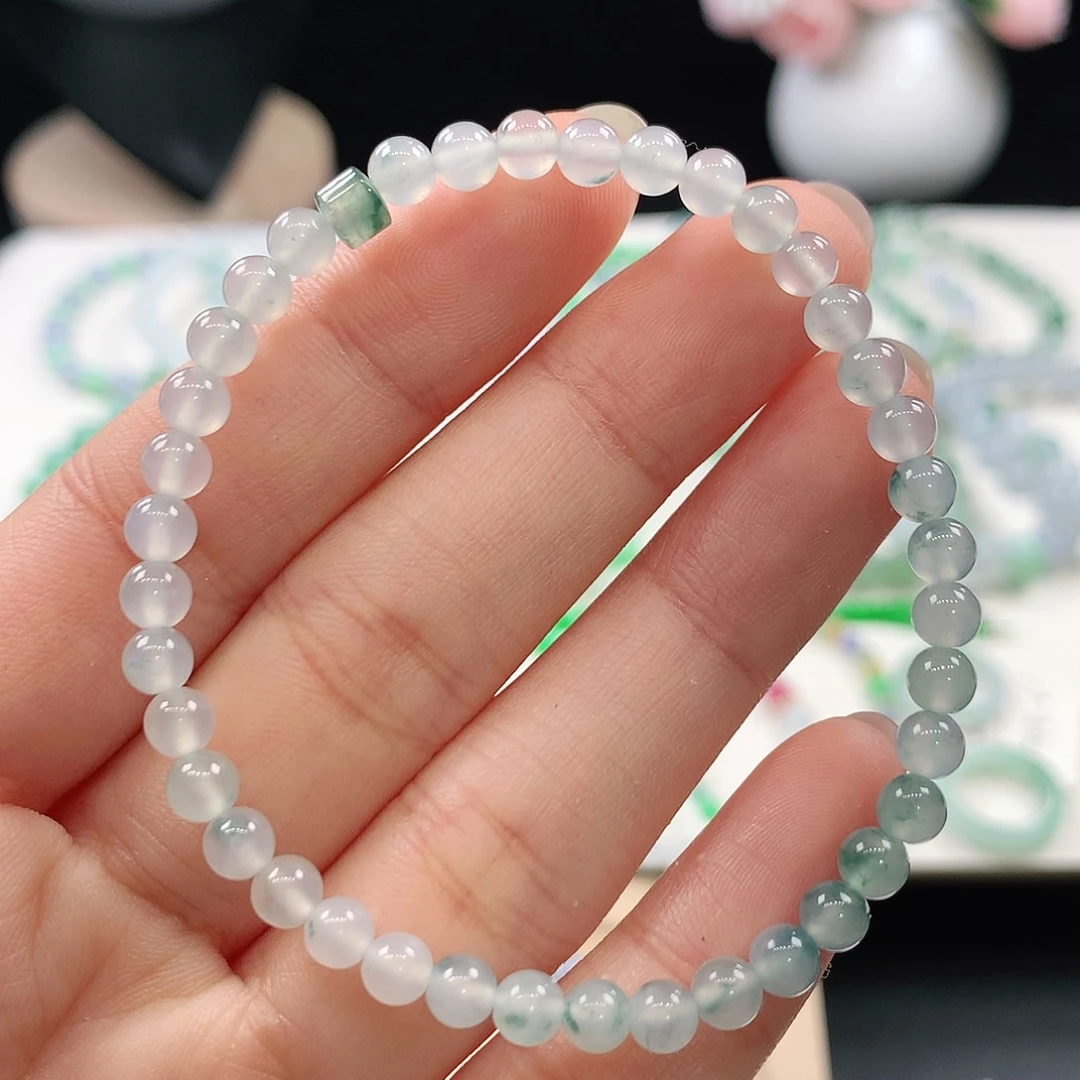 翡翠未镶嵌手链4.5mm