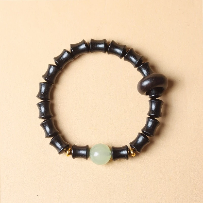 黑檀佛珠卡8竹节男女款手串 050（无礼盒）