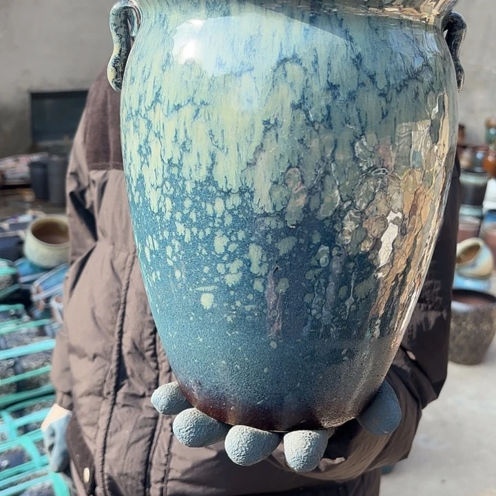 紫砂茶碗雪花口径20高度25