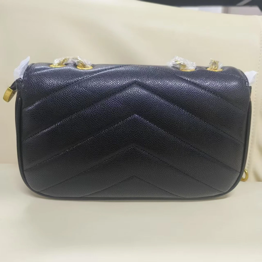 手工打造女士新款包斜挎包 0454 黑色倒v信封鱼子酱lou