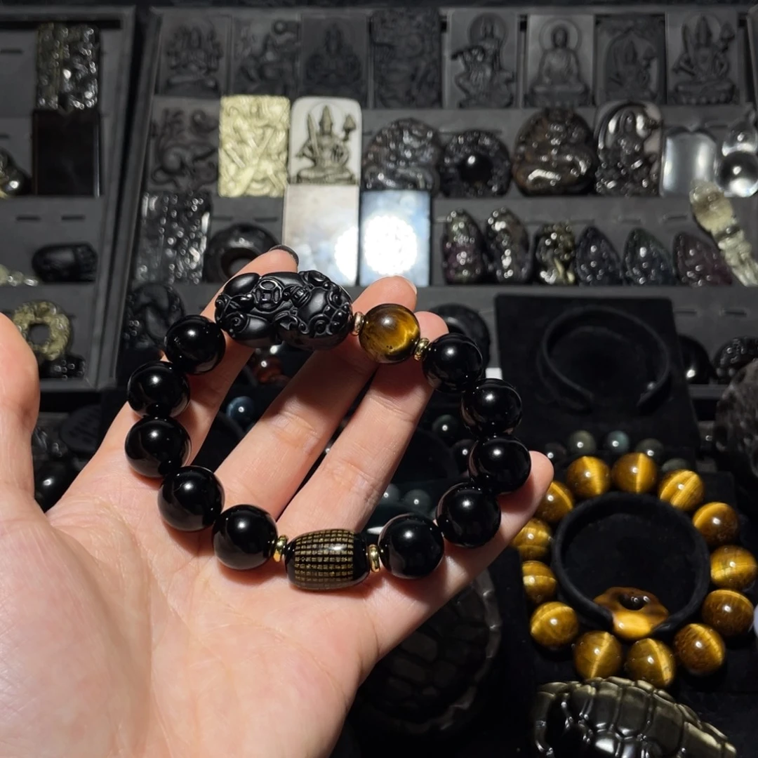 ****：黑曜岩未镶嵌珠宝奇石