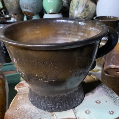 【闪购商品】紫砂花盆高17口21手工