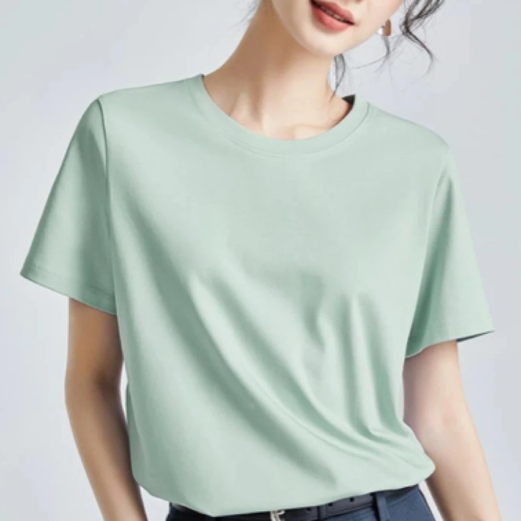 80支圆领匹马棉短袖百搭显瘦