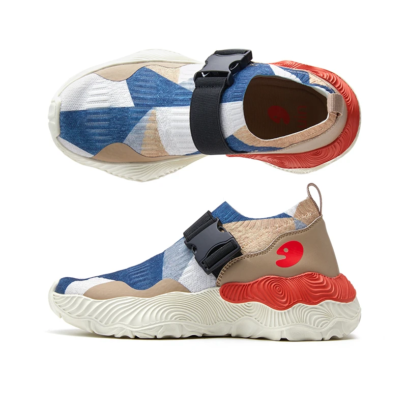 uin彩绘旅行鞋泰德公园1/2时尚休闲鞋飞织反绒皮面轻便秋冬男女