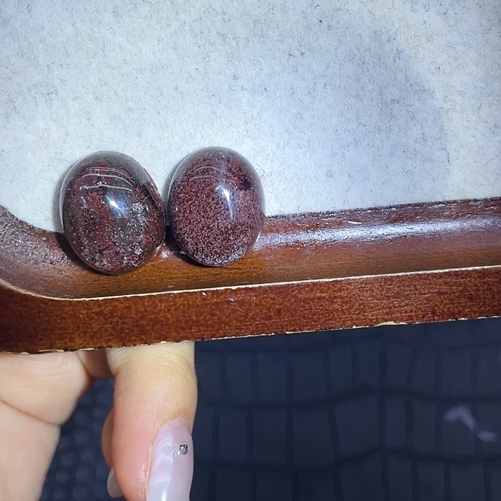 水晶未镶嵌珠宝半成品48幽灵蛋面两颗