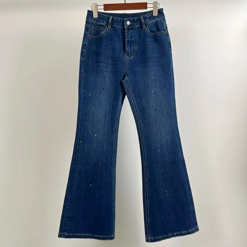 显瘦神裤 休闲女装2025秋冬新款气质中腰秋季女士微喇裤女