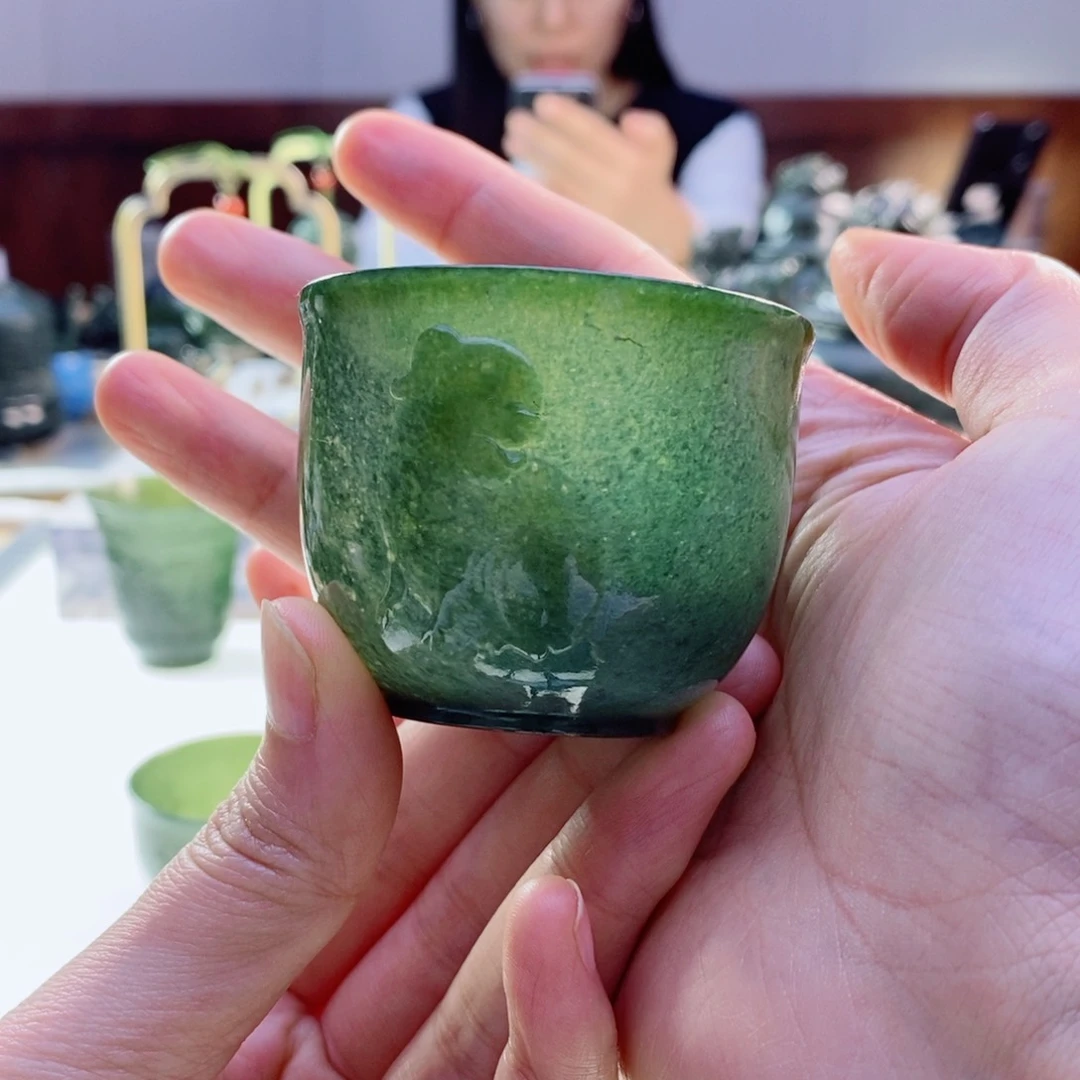 未镶嵌和田玉（青玉）摆件K*微瑕