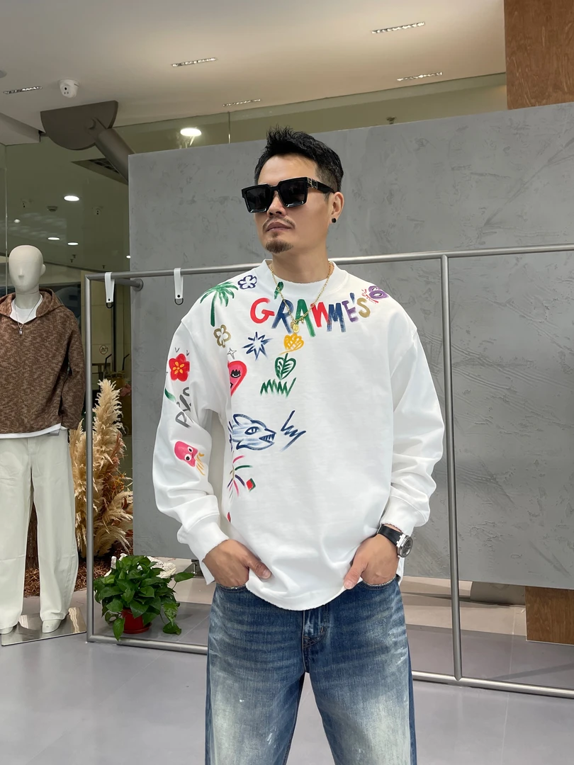 创恒（绘画大师）时尚休闲个性彩绘圆领套头宽松男士长袖T恤卫衣