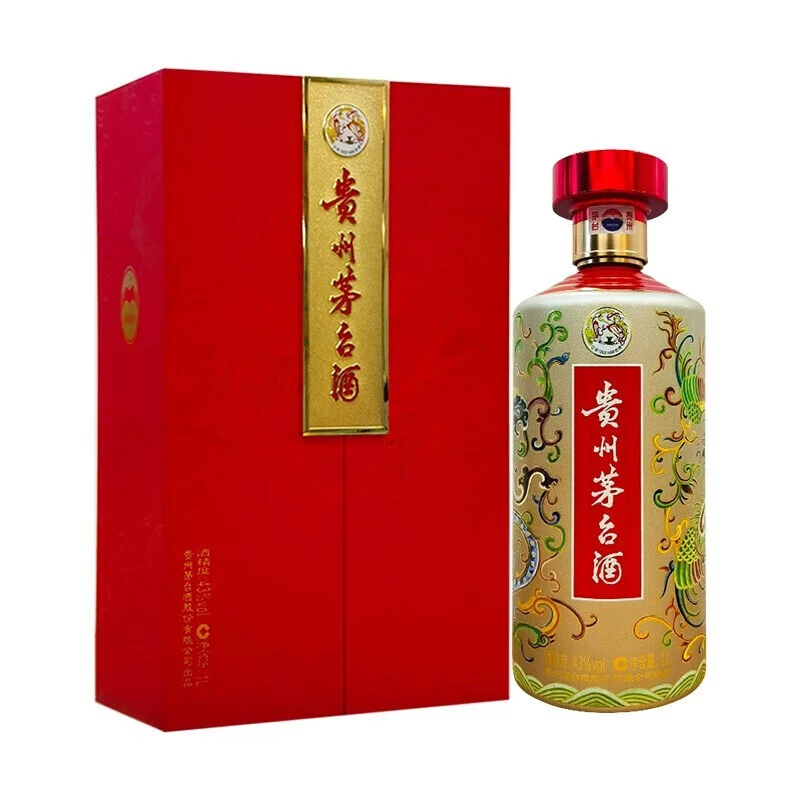 KWEICHOW MOUTAI/贵州茅台公斤茅台龙凤呈祥礼盒43度1L