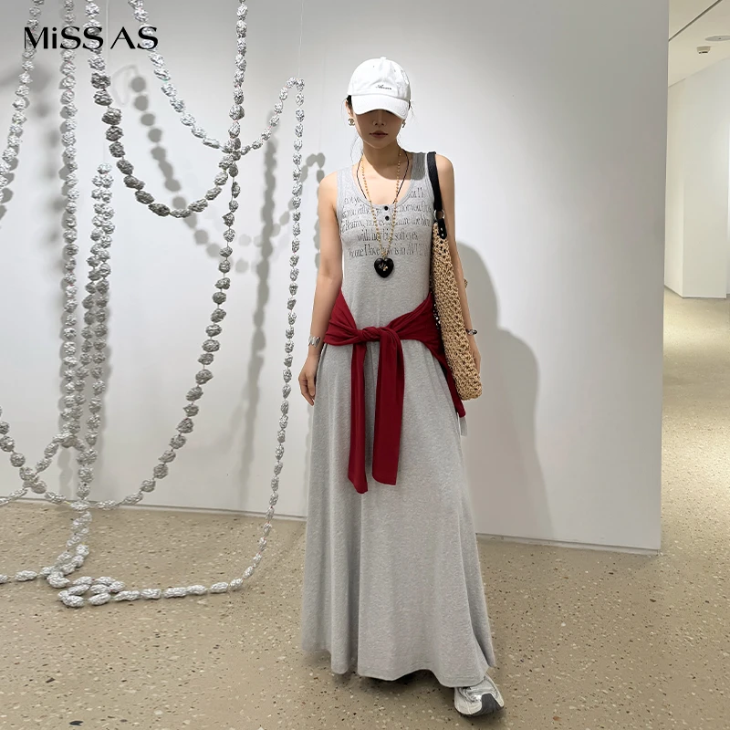 【AVVENN】复古真两件撞色披肩大伞群摆连衣裙25春夏MISSAS买手店