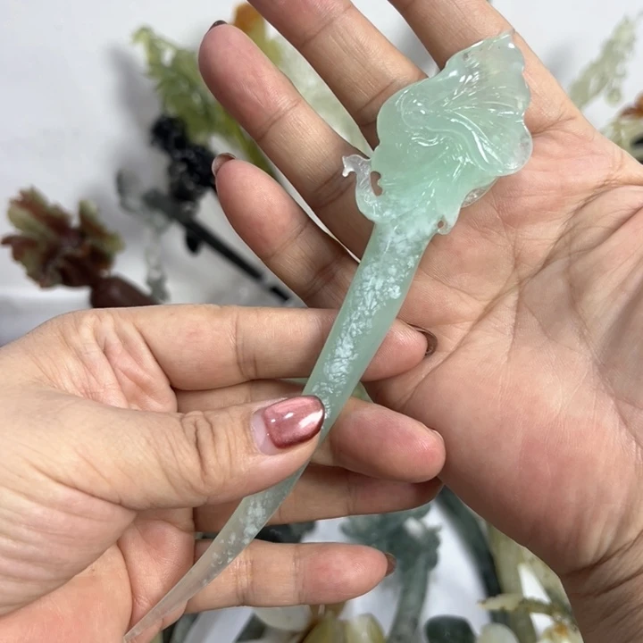 蛇纹石玉发饰未镶嵌