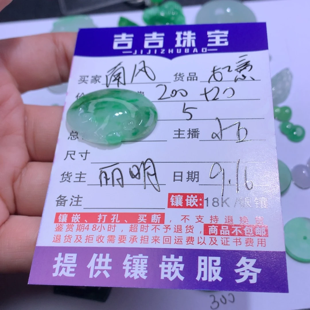 南***e颈饰未镶嵌翡翠如意