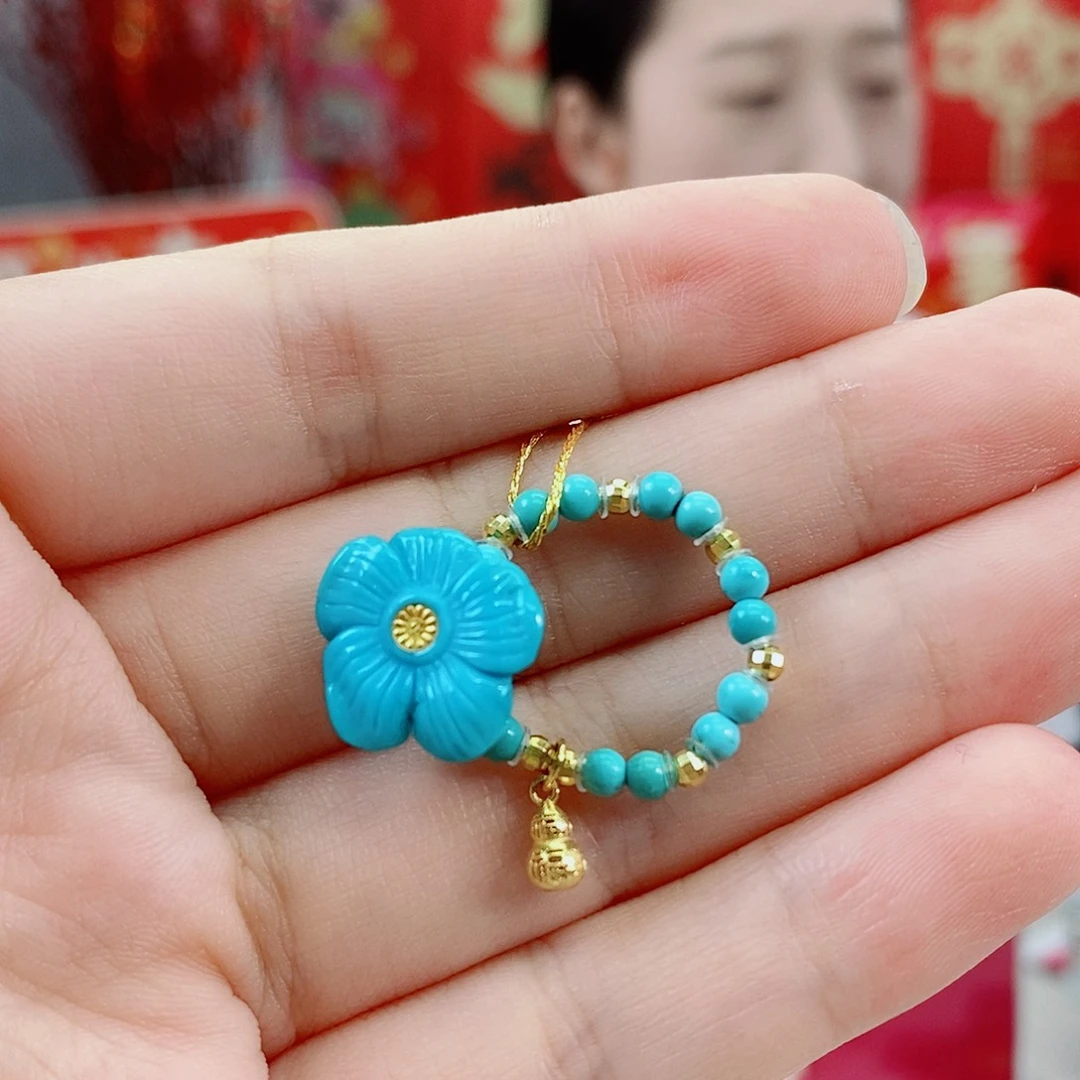 18K金镶嵌绿松石珠宝奇石