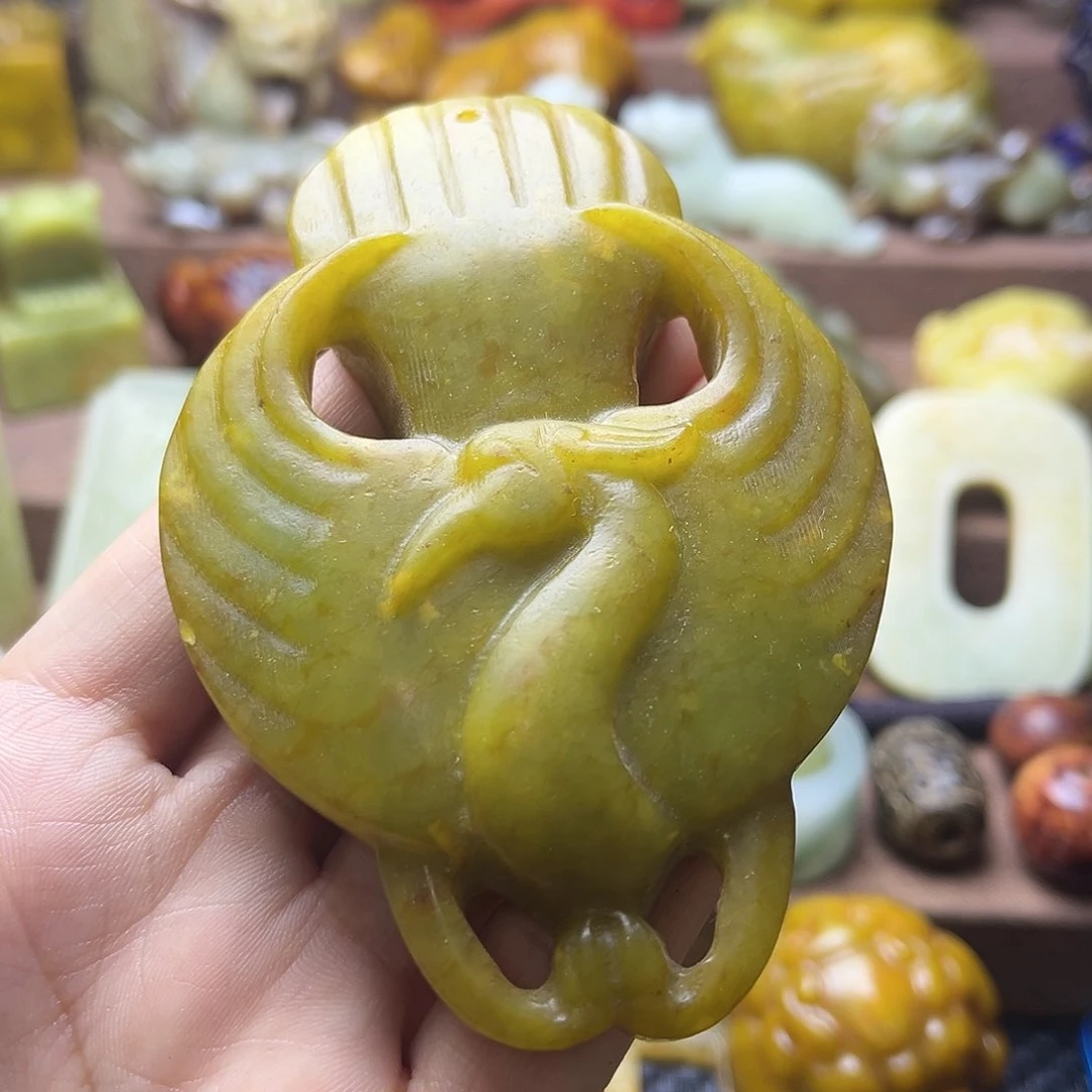白玉菩提吊坠137。。