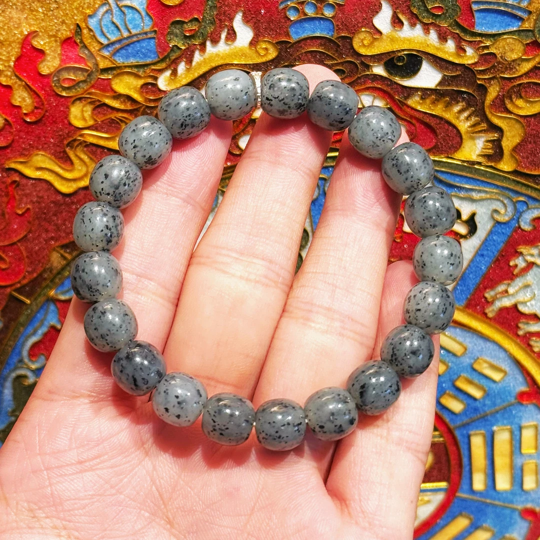 小天出品·青花籽新形态单圈10m和田玉手串（THTY6431多样性发一件）