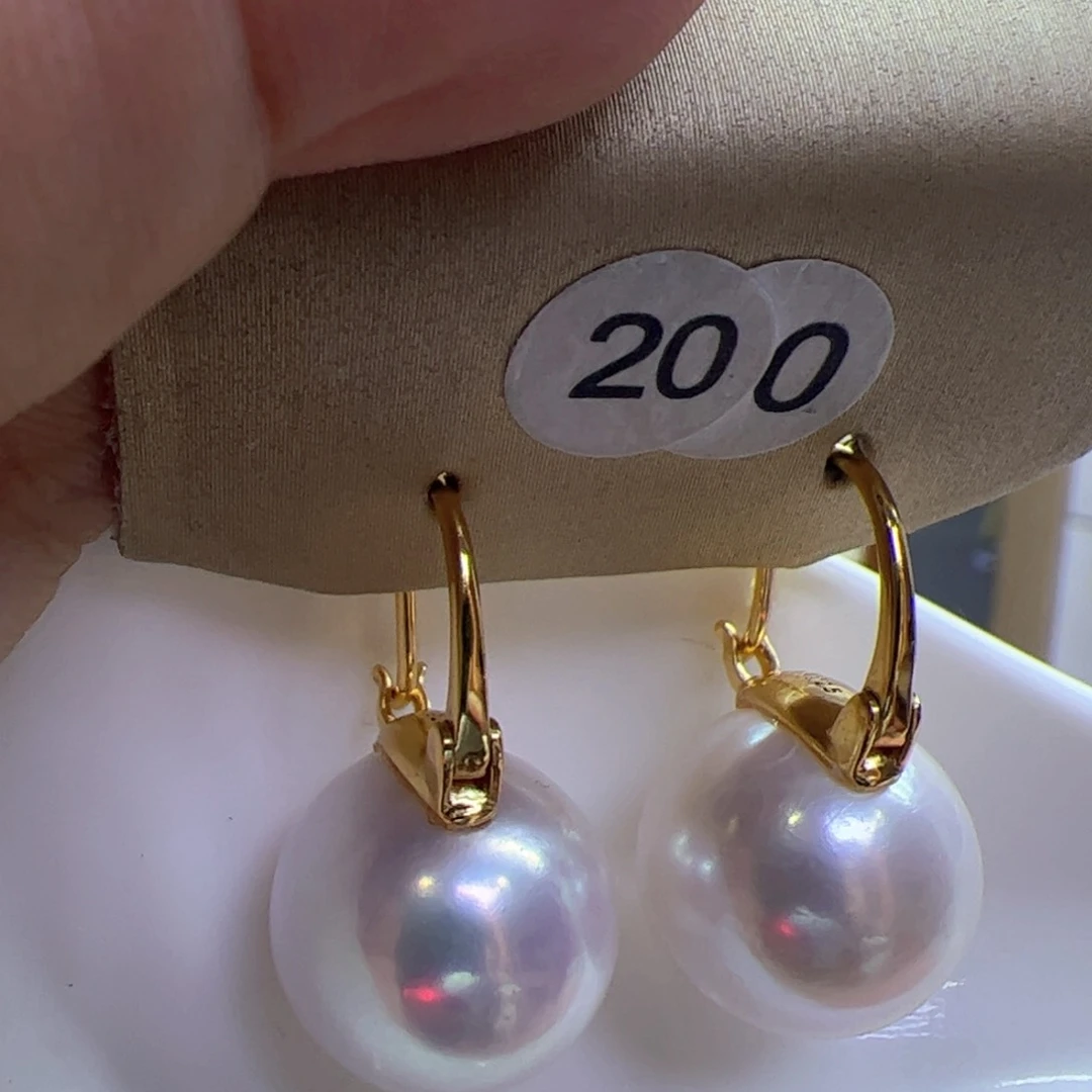 淡水珍珠耳饰银S925镶嵌