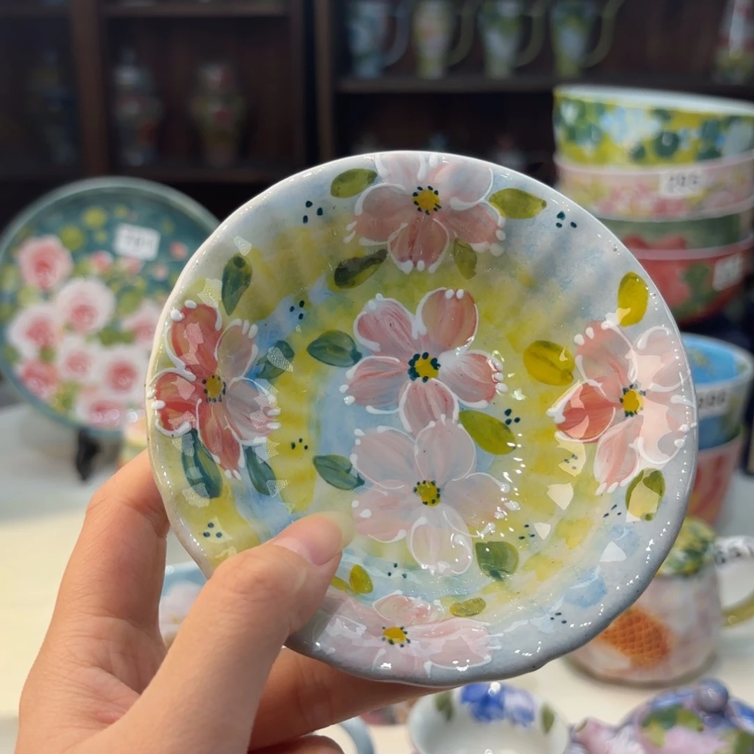 瓷片景德镇手绘高温釉下彩陶瓷茶具