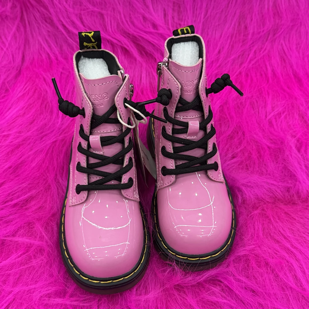 男女童时尚潮流百搭漆皮马丁靴22MD39603322MD386033