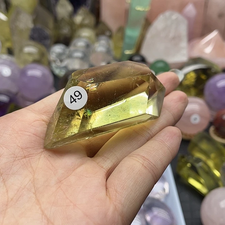 盛***年水晶珠宝半成品未镶嵌49黄水晶随行