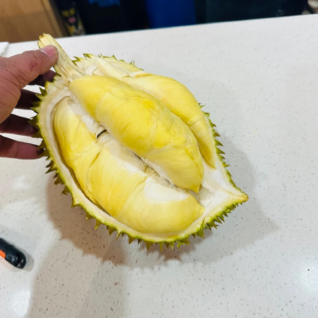 08-树熟金枕鲜榴莲 开果配送3-8斤核大小不一榴莲同城配金枕泰国