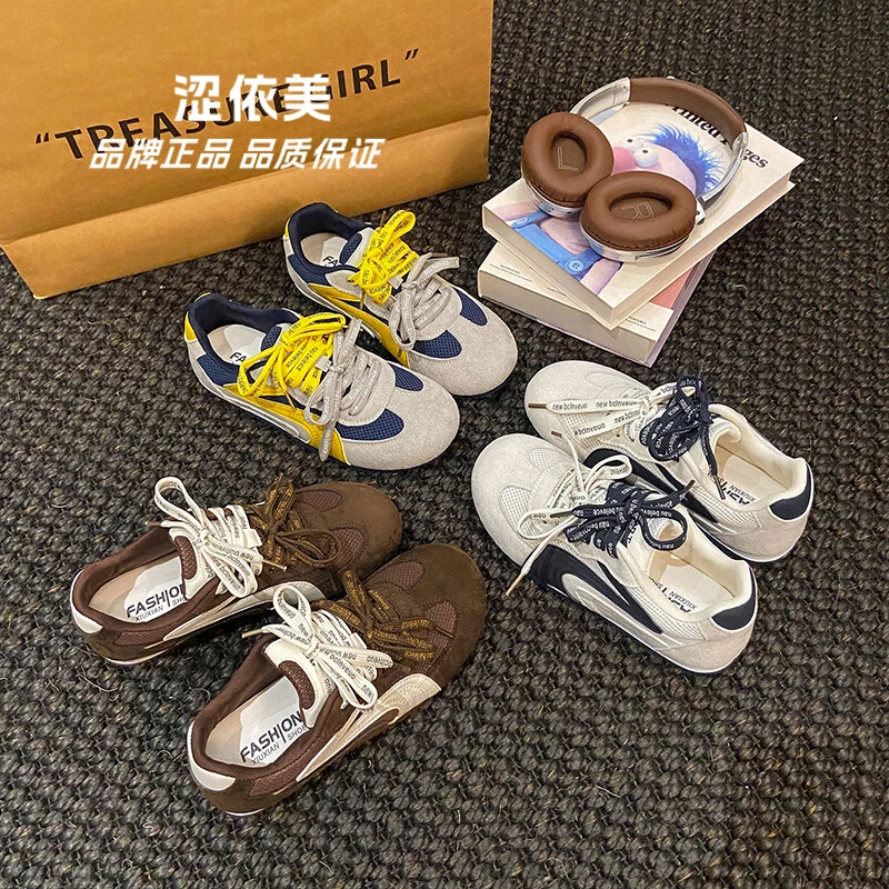 【爆款】2025秋季新款复古德训鞋软底显脚小爆款运动休闲百搭女鞋