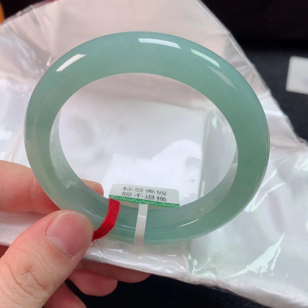 未镶嵌手镯翡翠缅甸天然翡翠手镯55圈口