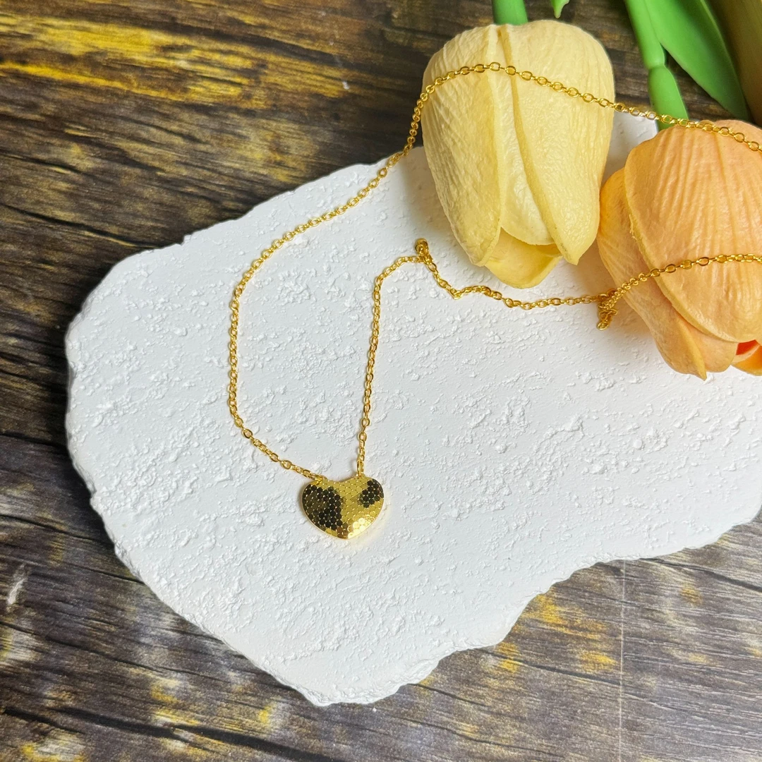 铜合金项链 龙鳞爱心项链时尚百搭yy161