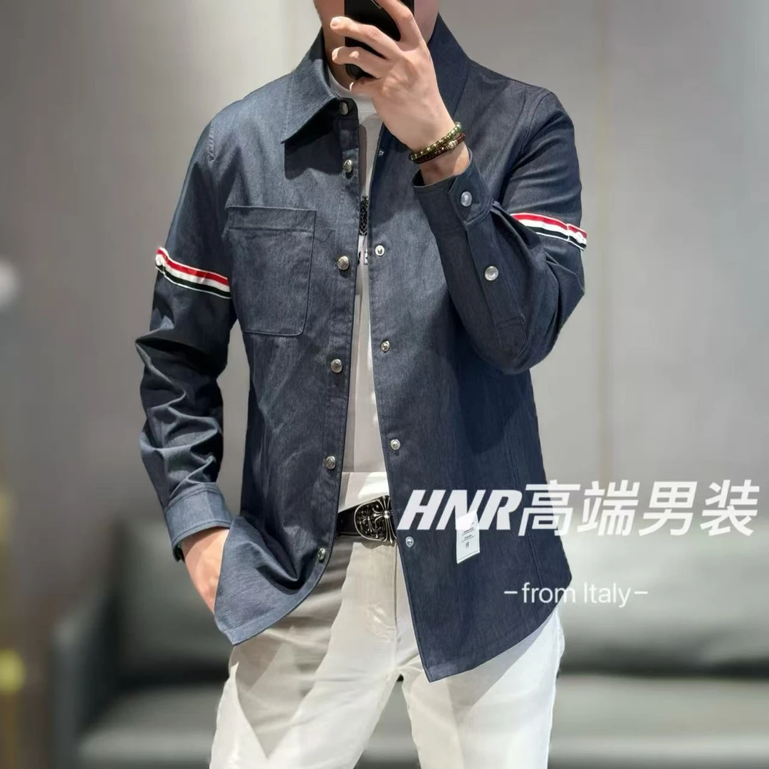 【TBIT 品牌】高端定制简约轻奢手绕织带衬衫式夹克春款外套8110