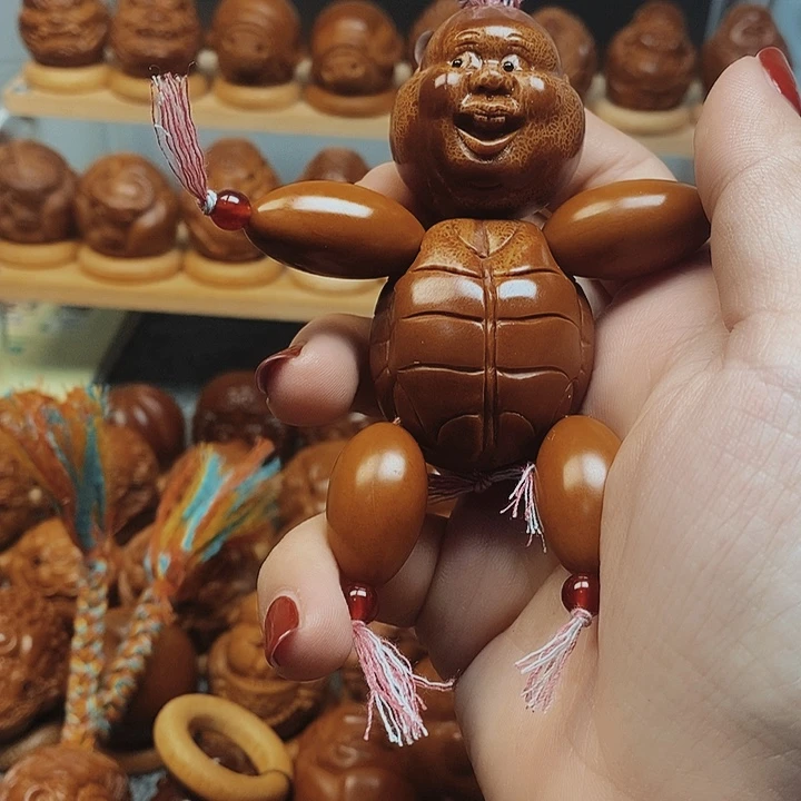 荆***鸟橄榄核手串/手链小龟仙