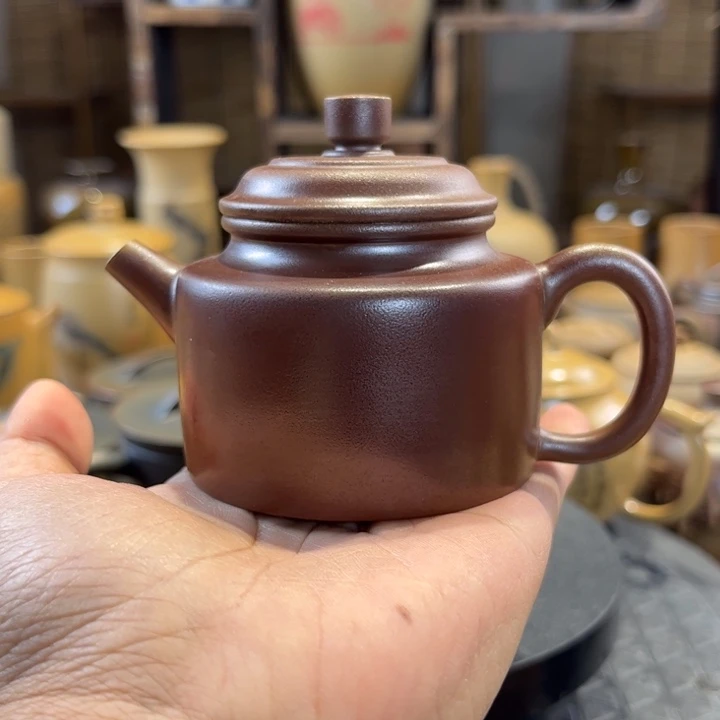 建水紫陶德钟壶