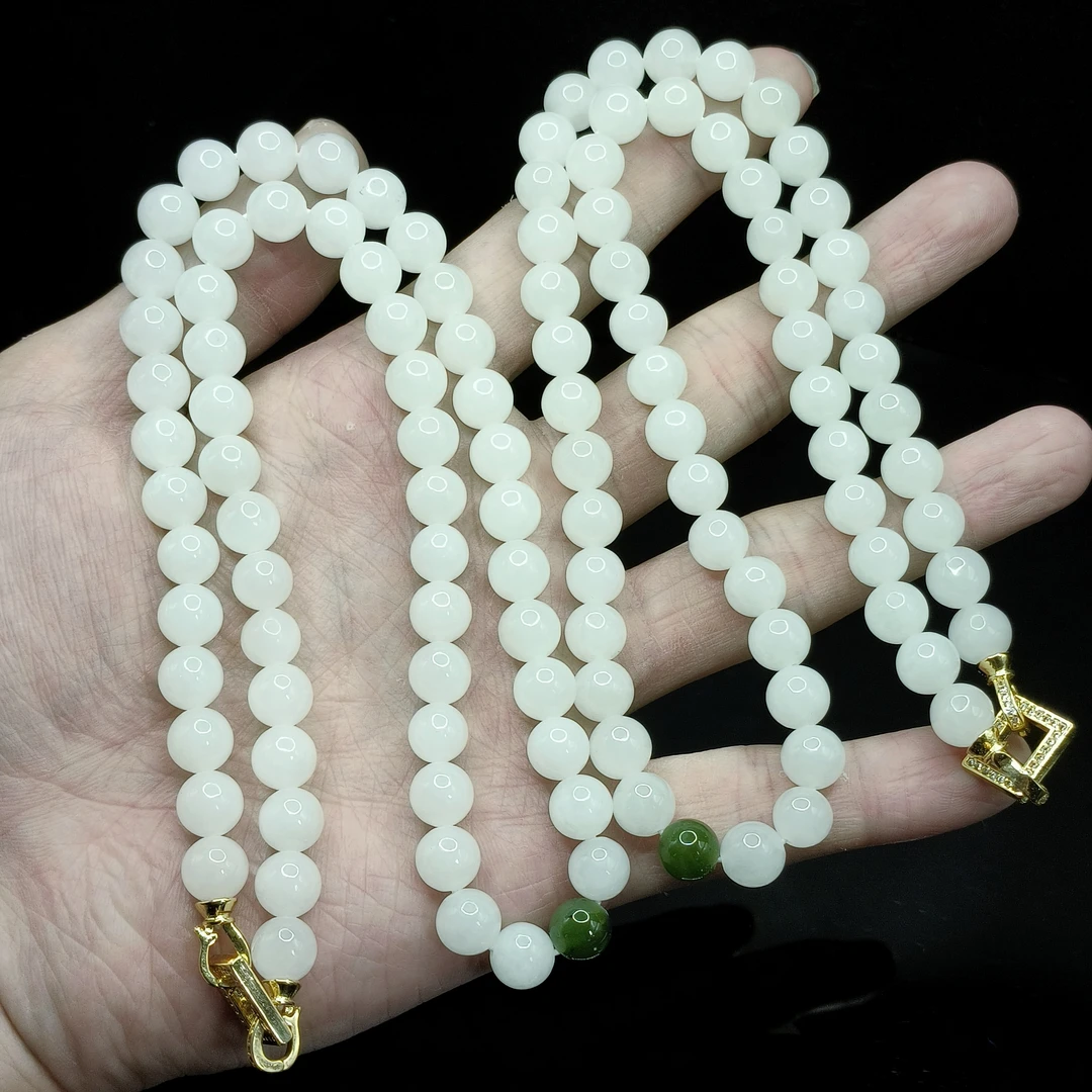 【东北哥精选】和田玉DIY公主链C4【多样性发其一】 约8mm