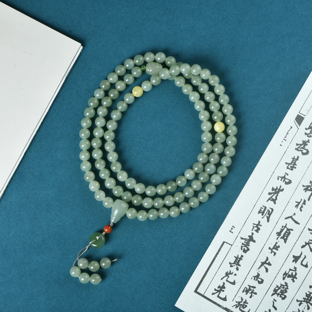 和田玉0.8清月怀古脖挂项链