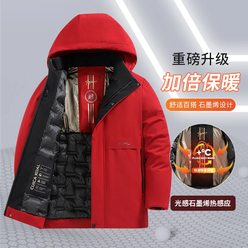 新款2025男装棉衣爸爸装外套休闲商务宽松大码速热保暖加厚外套