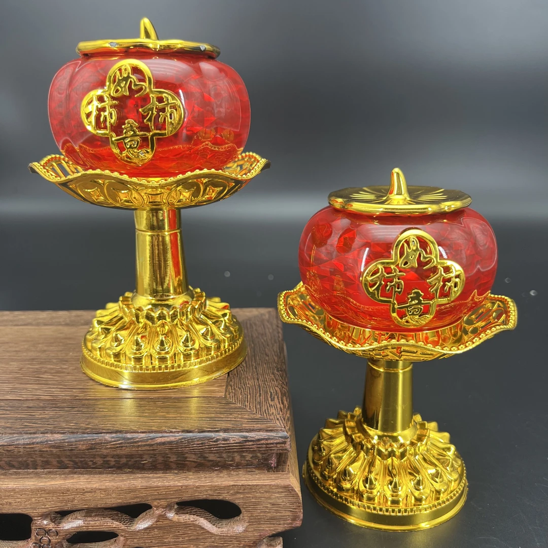 防风潮汕酥油蜡烛拜神家用小灯笼灯春节元宵结婚供佛烛台中秋对烛