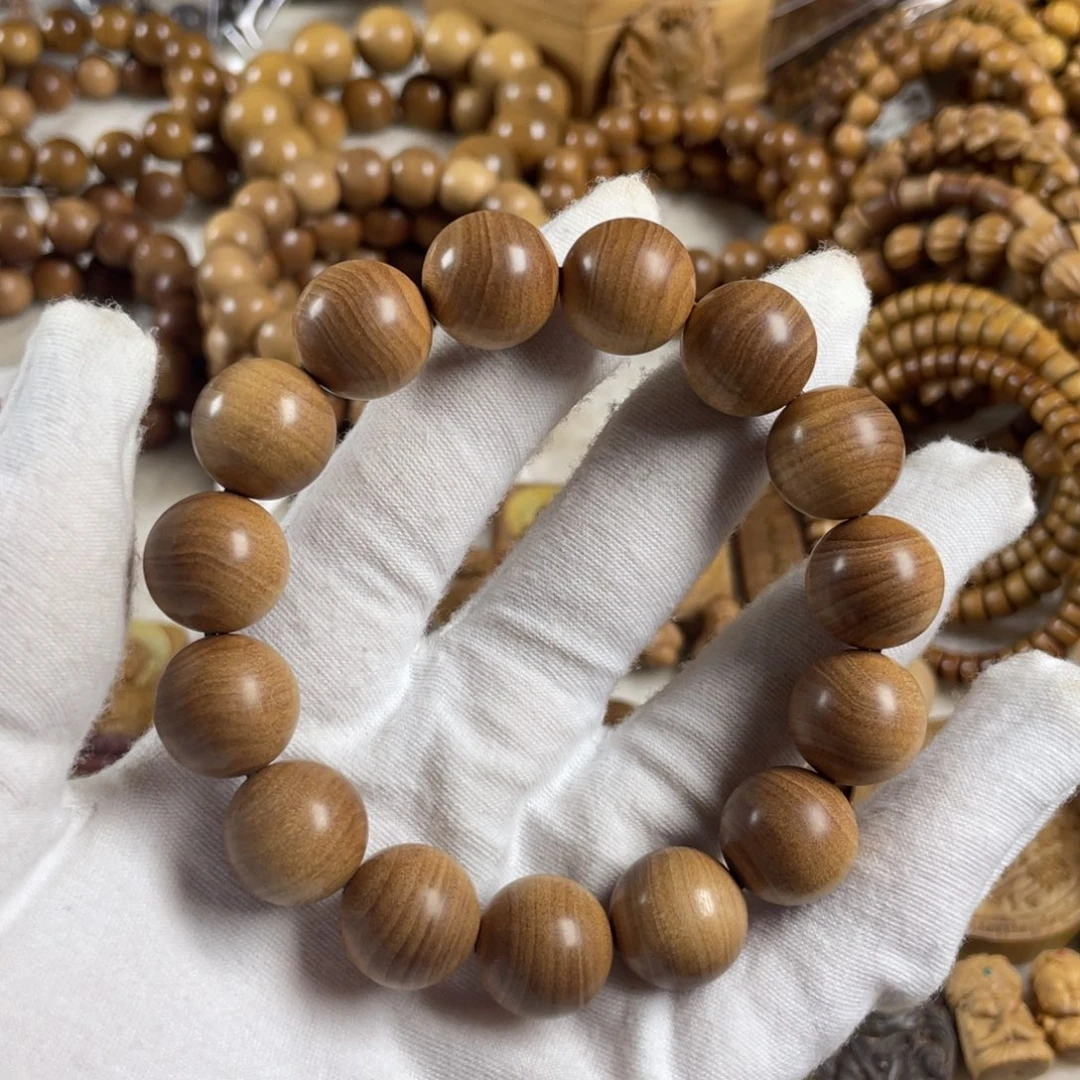 檀香木手串/手链/老山檀香1.5横纹风化