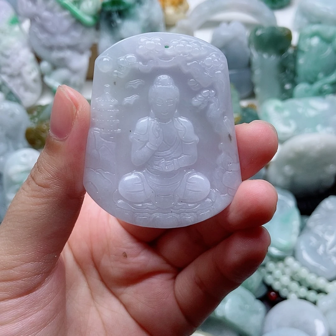 翡翠未镶嵌吊坠(不含链)1