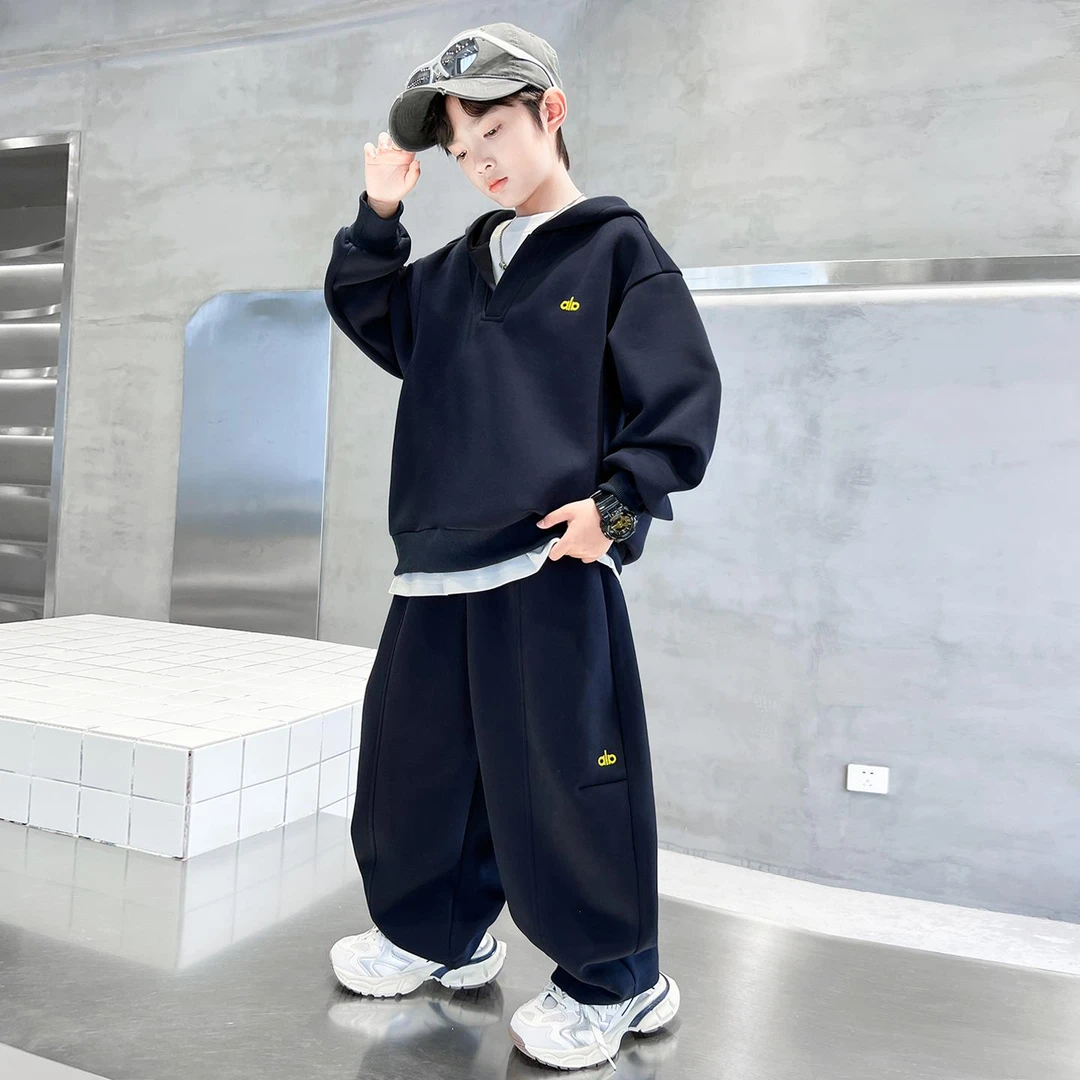 男童春秋款套装2025新款秋季卫衣中大童儿童男孩秋装酷帅气时髦潮
