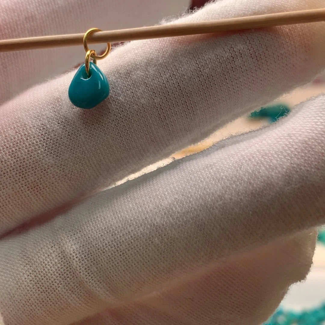 绿松石18K金镶嵌配饰