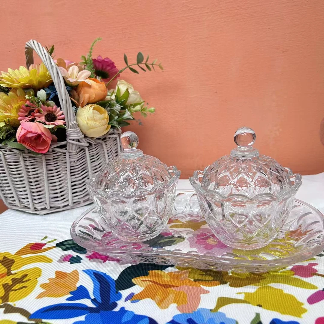 【简爱好物】透明创意无铅带盖糖果罐干果罐