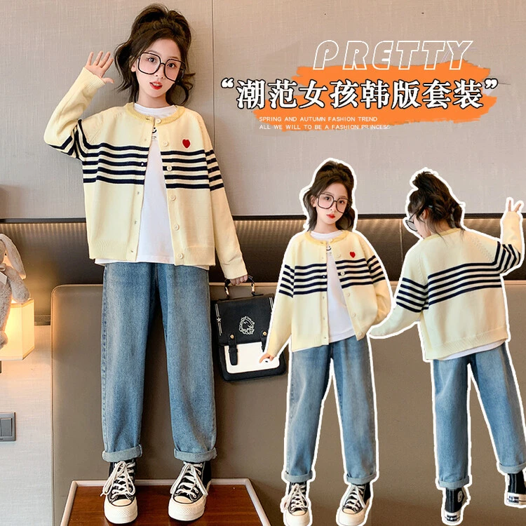 套装简约春秋女童中大童