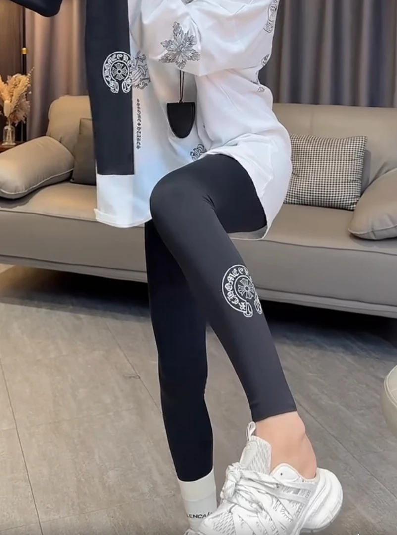 黑色打底裤女外穿秋季欧货十字架小脚裤提臀显瘦打底裤鲨鱼芭比裤