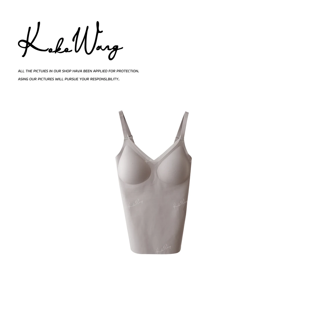 KOKO WANG秋冬轻暖锁温塑形精致水滴杯细带美背背心N1685H26N01