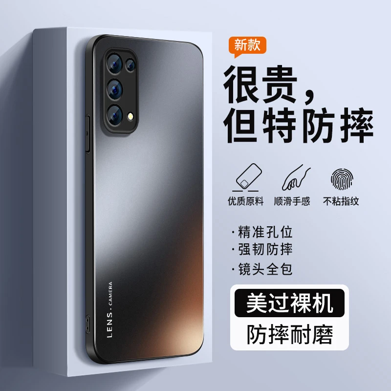 简约英文opporeno5手机壳新款reno5pro磨砂硅胶reno5k防摔pro+套