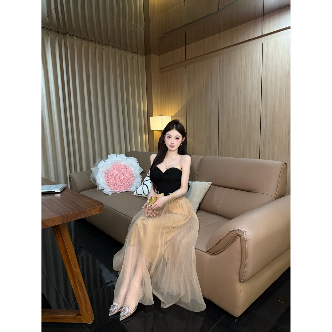 冰冰严选●【古早氛围感】上衣肤色半身裙两件套预JJC5TZ1941