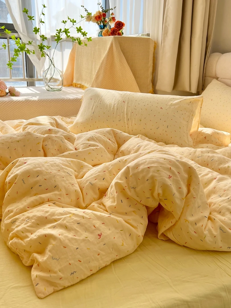 【帮洗链接】家居A类母婴级全棉双层纱纯棉柔软双人家用