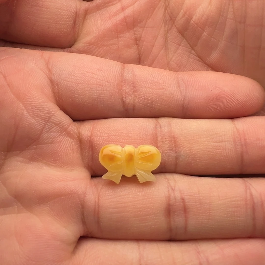 蜜蜡未镶嵌颈饰蝴蝶结提溜