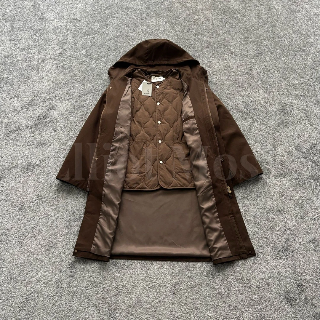 Elliot Mos可拆卸内胆~Down Jacket 连帽抽绳风衣羽绒服-0924