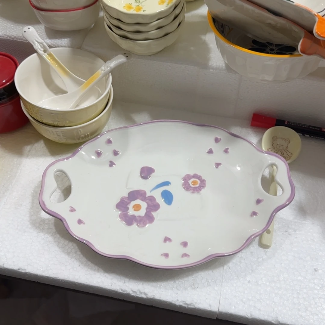 陶瓷陶瓷双耳盘1111111